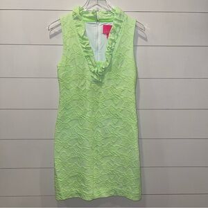 Lilly Pulitzer Tisbury Green Jacquard Shift   Dress Size Small